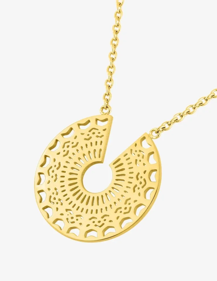 Collier fantaisie en acier doré 45 cm SO OR