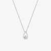 Collier fantaisie en argent 925 ‰ rhodié et oxyde de zirconium 40 cm SO OR