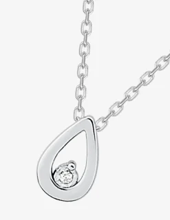 Collier fantaisie en argent 925 ‰ rhodié et oxyde de zirconium 40 cm SO OR