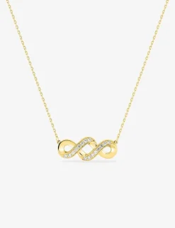 Collier fantaisie en or jaune 375 ‰, oxydes de zirconium SO OR