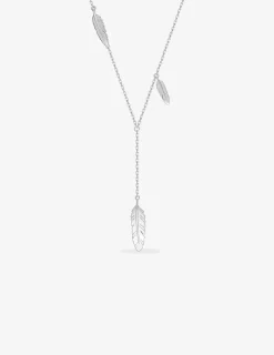 Collier fantaisie feuilles en argent 925 ‰ rhodié SO OR