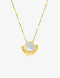 Collier fantaisie plaqué or et nacre SO OR