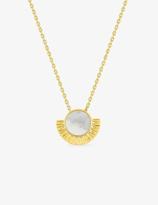 Collier fantaisie plaqué or et nacre SO OR