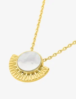 Collier fantaisie plaqué or et nacre SO OR