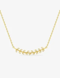 Collier feuillage en plaqué or SO OR