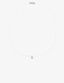 Collier fil nylon argent 925 ‰ rhodié avec oxyde de zirconium 4,5 mm SO OR