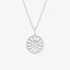 Collier fleuri argent 925‰ rhodié SO OR