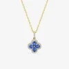 Collier fleuri en plaqué or avec oxydes de zirconium SO OR