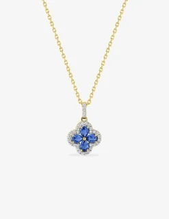 Collier fleuri en plaqué or avec oxydes de zirconium SO OR