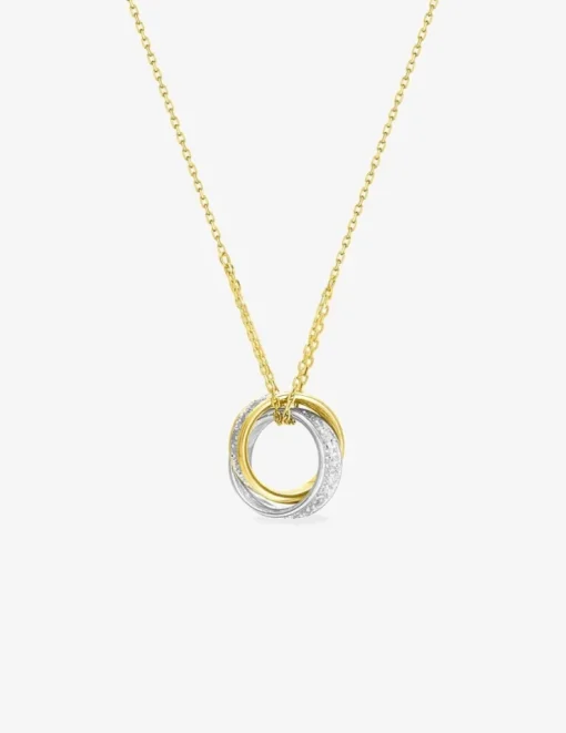 Collier glitter bicolore or 375 ‰ SO OR