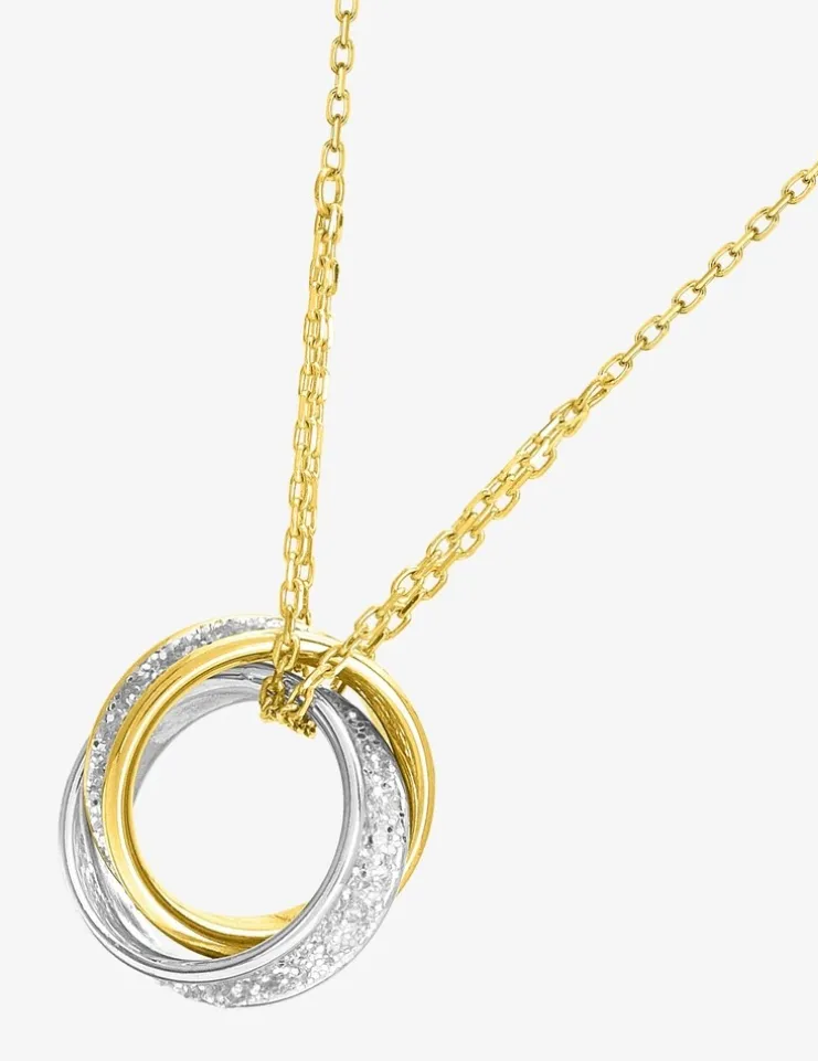 Collier glitter bicolore or 375 ‰ SO OR