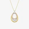 Collier goutte 3 ors 375‰ et oxydes de zirconium SO OR