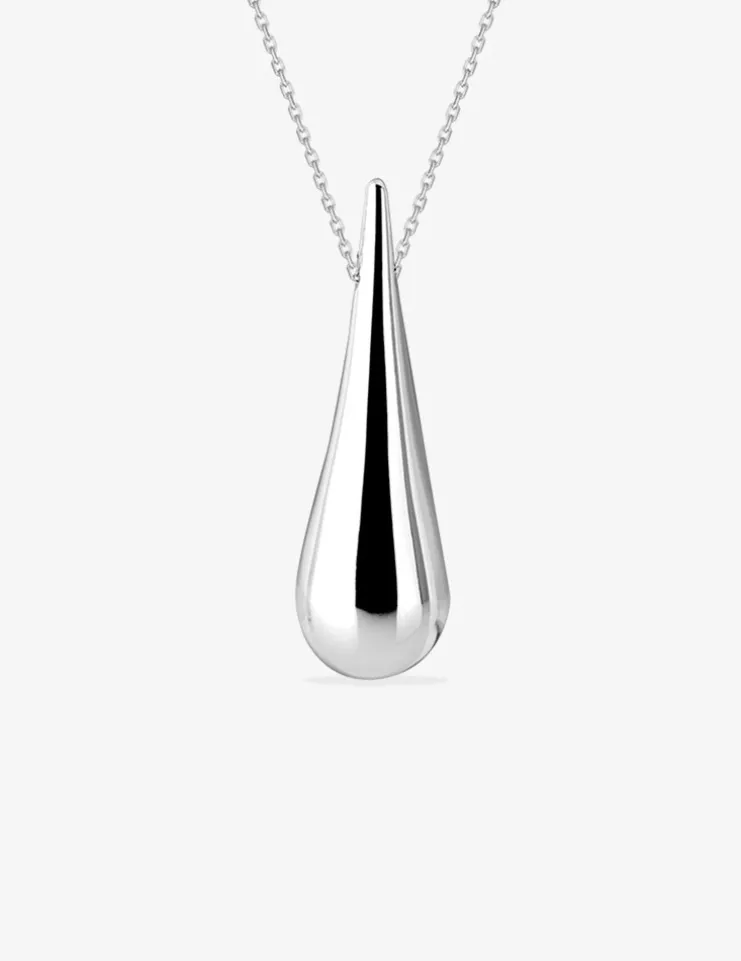 Collier goutte électroformée argent 925‰ rhodié SO OR