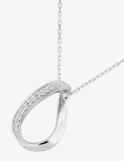 Collier goutte or blanc 375‰ et oxydes de zirconium SO OR