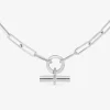 Collier graphique Argent 925‰ rhodié & oxydes de zirconium SO OR