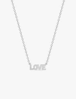 Collier gravure love en argent 925 ‰ rhodié SO OR