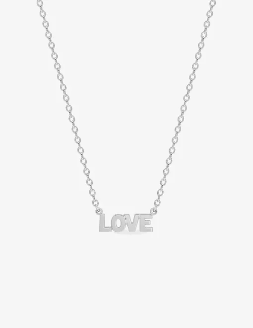 Collier gravure love en argent 925 ‰ rhodié SO OR