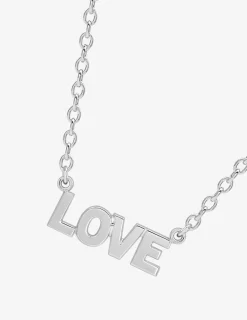 Collier gravure love en argent 925 ‰ rhodié SO OR