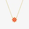 Collier Harmonie Or jaune 375‰ et laque corail SO OR