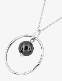 Collier hématite en argent 925 ‰ rhodié SO OR