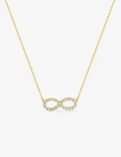 Collier infini or jaune 750‰ et oxydes de zirconium SO OR