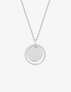Collier jeton et cercle argent 925‰ rhodié SO OR