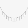 Collier lignes argent 925‰ rhodié et oxydes de zirconium SO OR