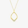 Collier losange or jaune 375‰ et oxydes de zirconium SO OR