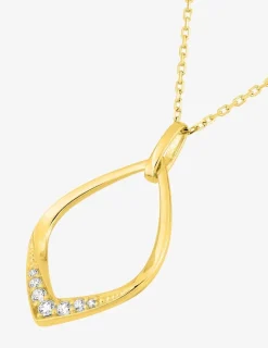 Collier losange or jaune 375‰ et oxydes de zirconium SO OR