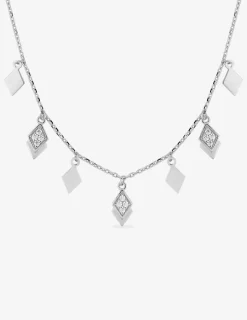Collier losanges argent 925‰ rhodié et oxydes de zirconium SO OR
