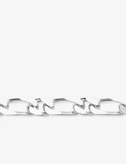 Collier maille alternée 1+1 argent 925‰ rhodié 7 mm SO OR