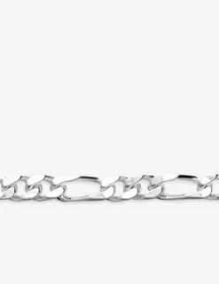 Collier maille alternée 1+2 en argent 925‰ rhodié SO OR