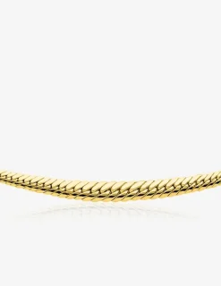 Collier maille anglaise or jaune 375 ‰ centre 5 mm SO OR