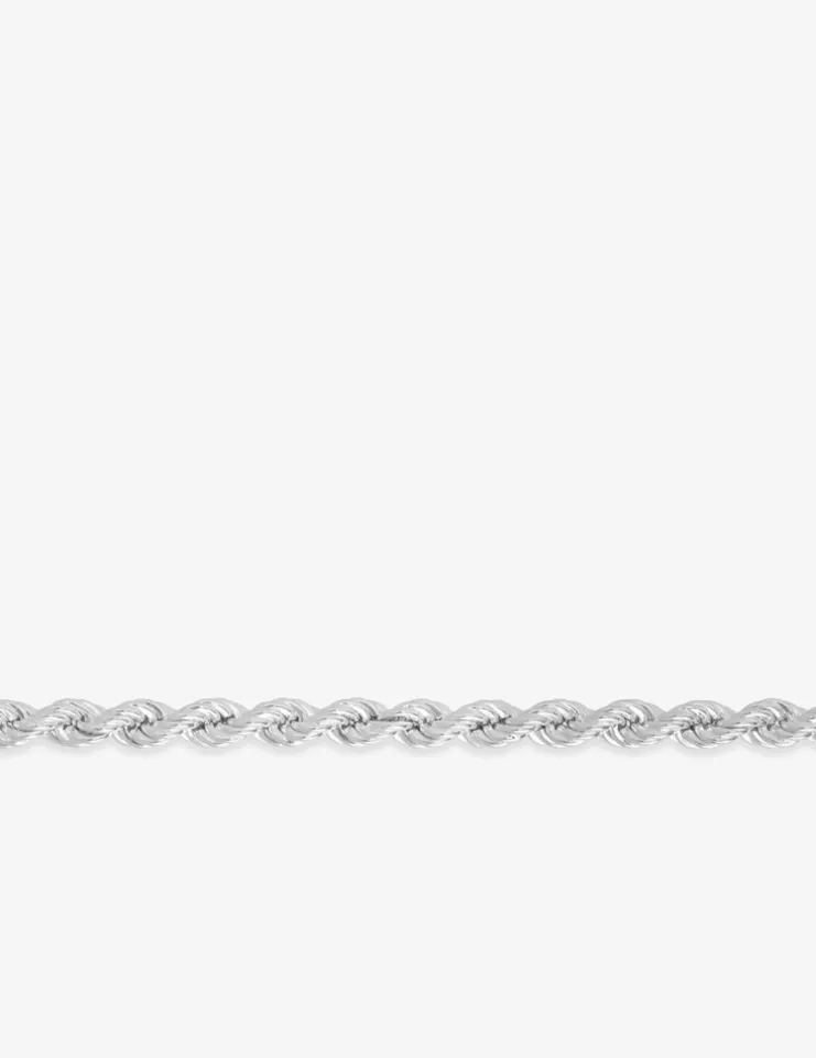 Collier maille corde en argent 925 ‰ rhodié SO OR