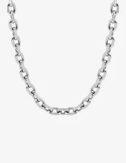 Collier maille forçat diamanté acier SO OR