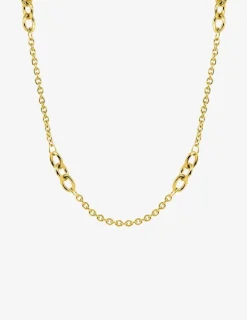 Collier maille forçat et acier doré SO OR
