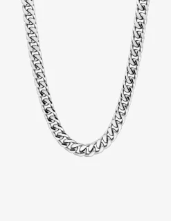 Collier maille gourmette 8 mm acier SO OR