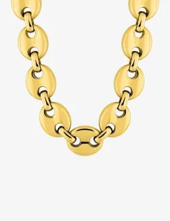 Collier maille grain de café en acier doré SO OR