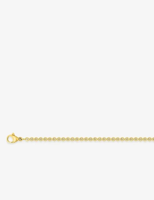 Collier maille jaseron 2 mm acier doré SO OR