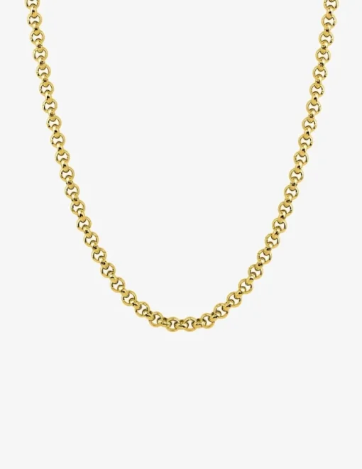 Collier maille jaseron 2 mm acier doré SO OR