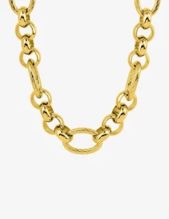 Collier maille jaseron acier doré SO OR