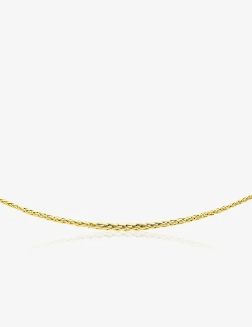 Collier maille palmier or jaune 750‰ 4 mm SO OR