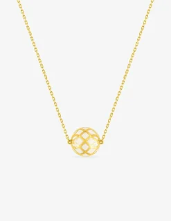 Collier Mélodie Or jaune 375‰ et laque ivoire SO OR