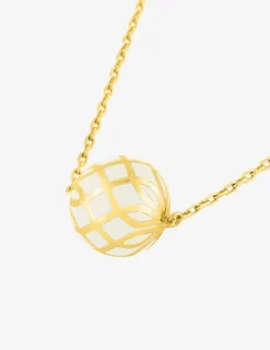 Collier Mélodie Or jaune 375‰ et laque ivoire SO OR
