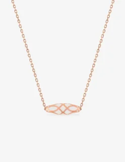 Collier Mélodie Or rose 375‰ et laque ivoire SO OR
