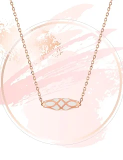 Collier Mélodie Or rose 375‰ et laque ivoire SO OR