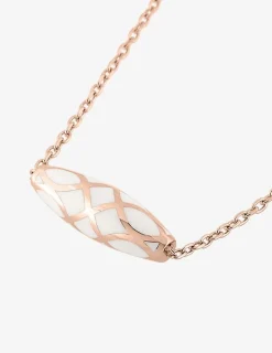 Collier Mélodie Or rose 375‰ et laque ivoire SO OR