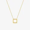 Collier motif carré or jaune 375 ‰ SO OR