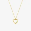 Collier motif cœur or jaune 375 ‰, oxydes de zirconium SO OR