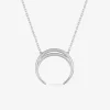 Collier motif demi cercle en argent 925 ‰ rhodié SO OR